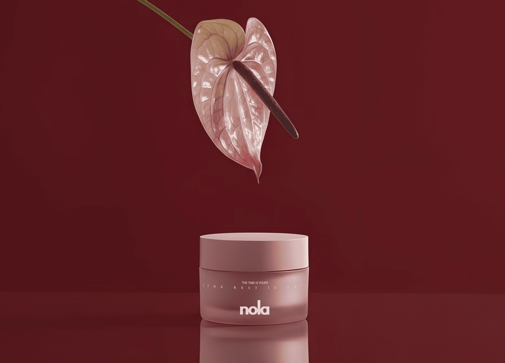 Nail technician applying a Nola Professional builder gel